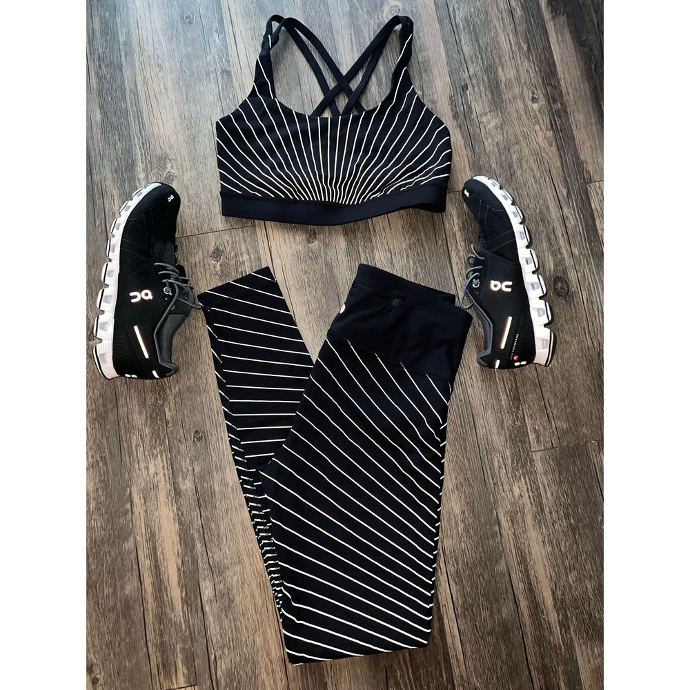 Lululemon Reflective Tight And Sports Bra Set Gem